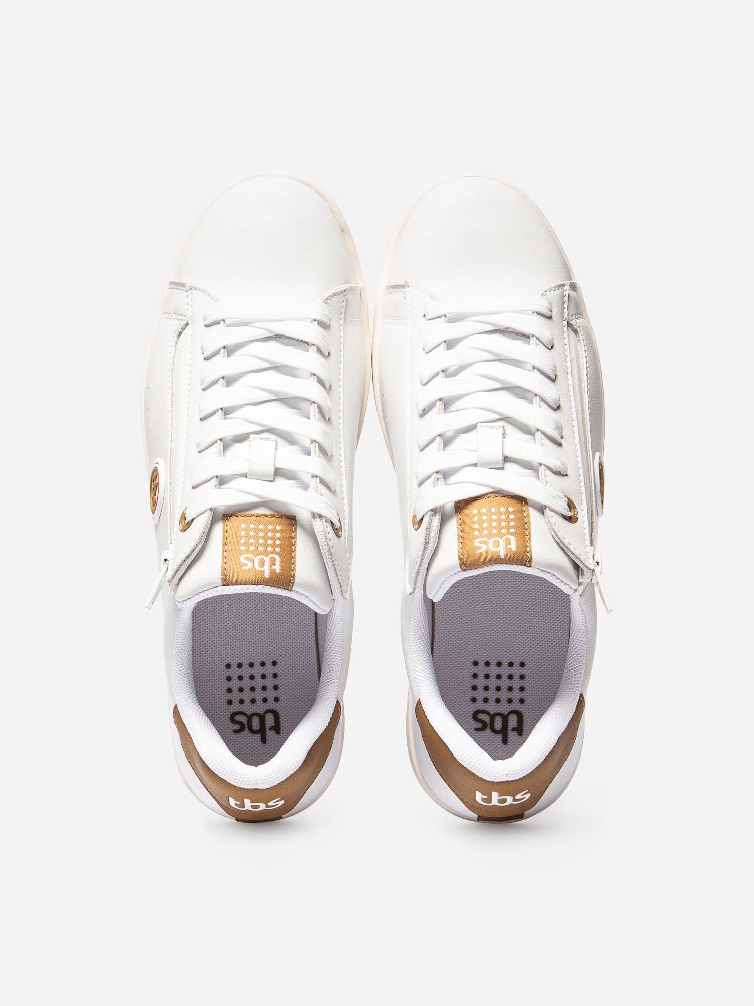 Baskets Homme Zippée Coloris Blanc