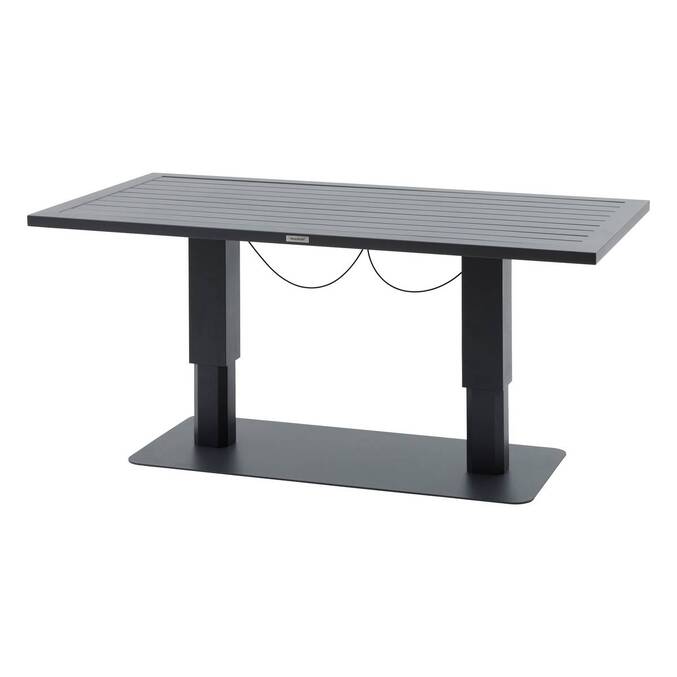 Table de jardin relevable rectangulaire SALIMIA Graphite