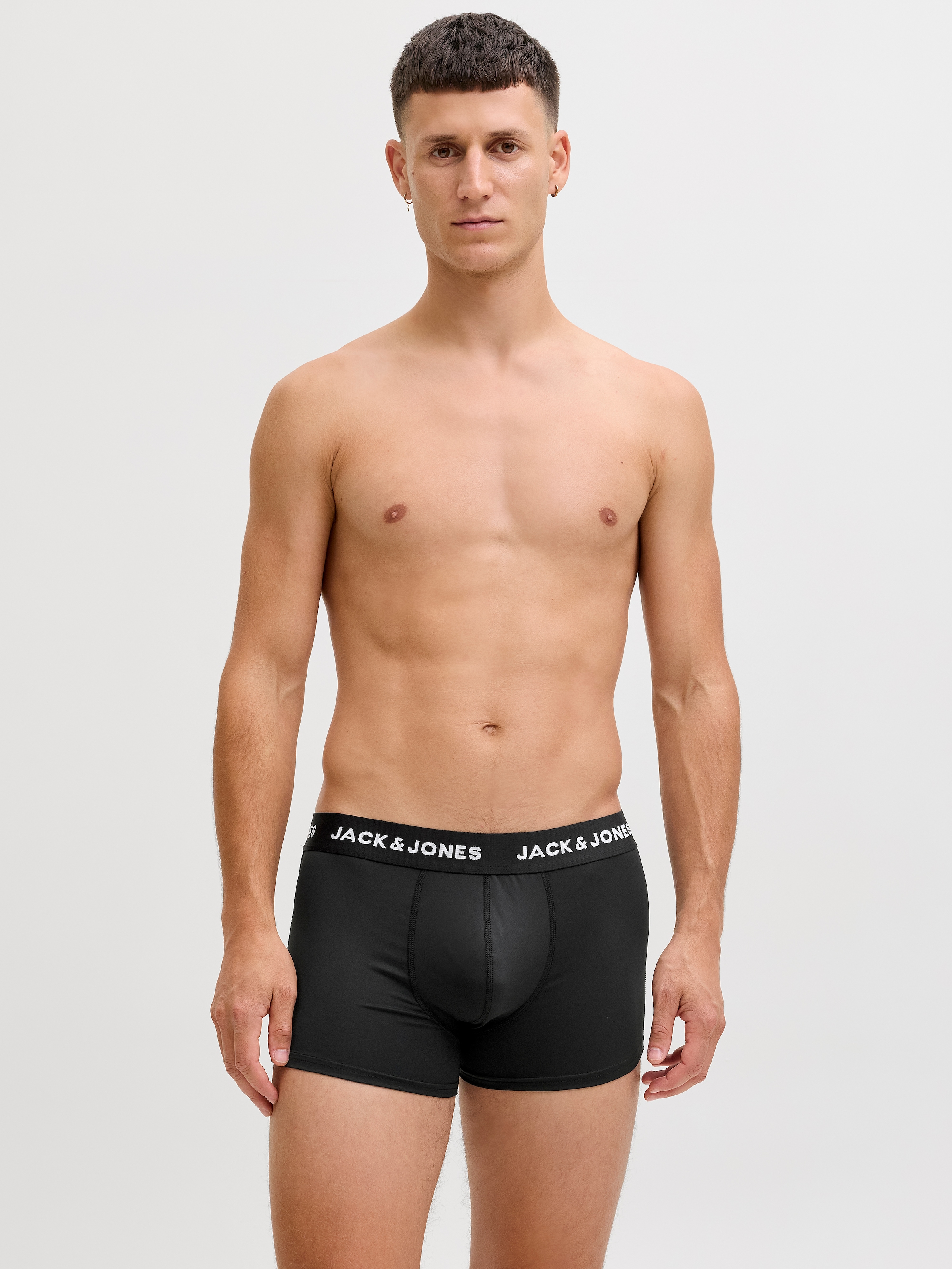 Jack & Jones Boxershorts »JACBASE Microfiber mit Gummibund, perfekter Passform, im 3er-Pack«, 3 Stk. eng anliegend, Single Jersey, Polyester