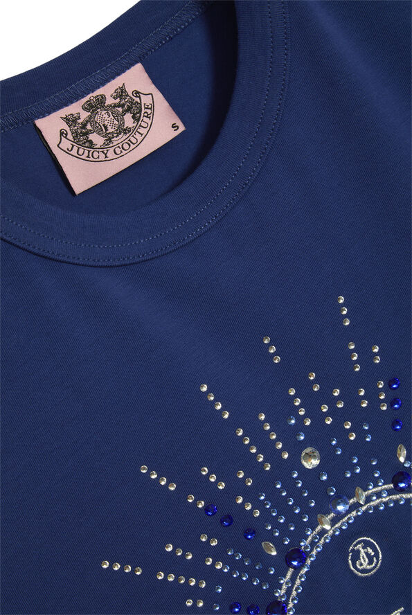 Juicy Couture HERITAGE CROWN T-SHIRT Blue depths