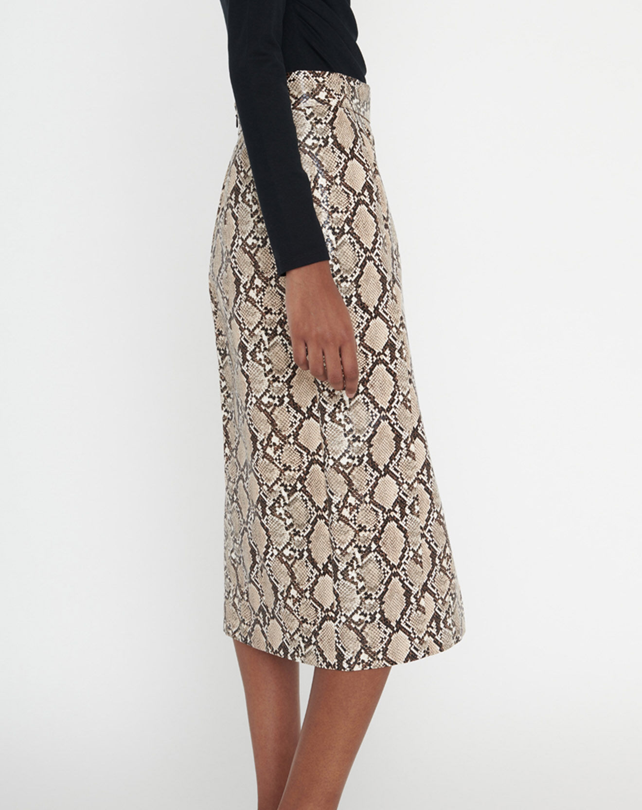 Zapa Jupe Josia imprimée python beige