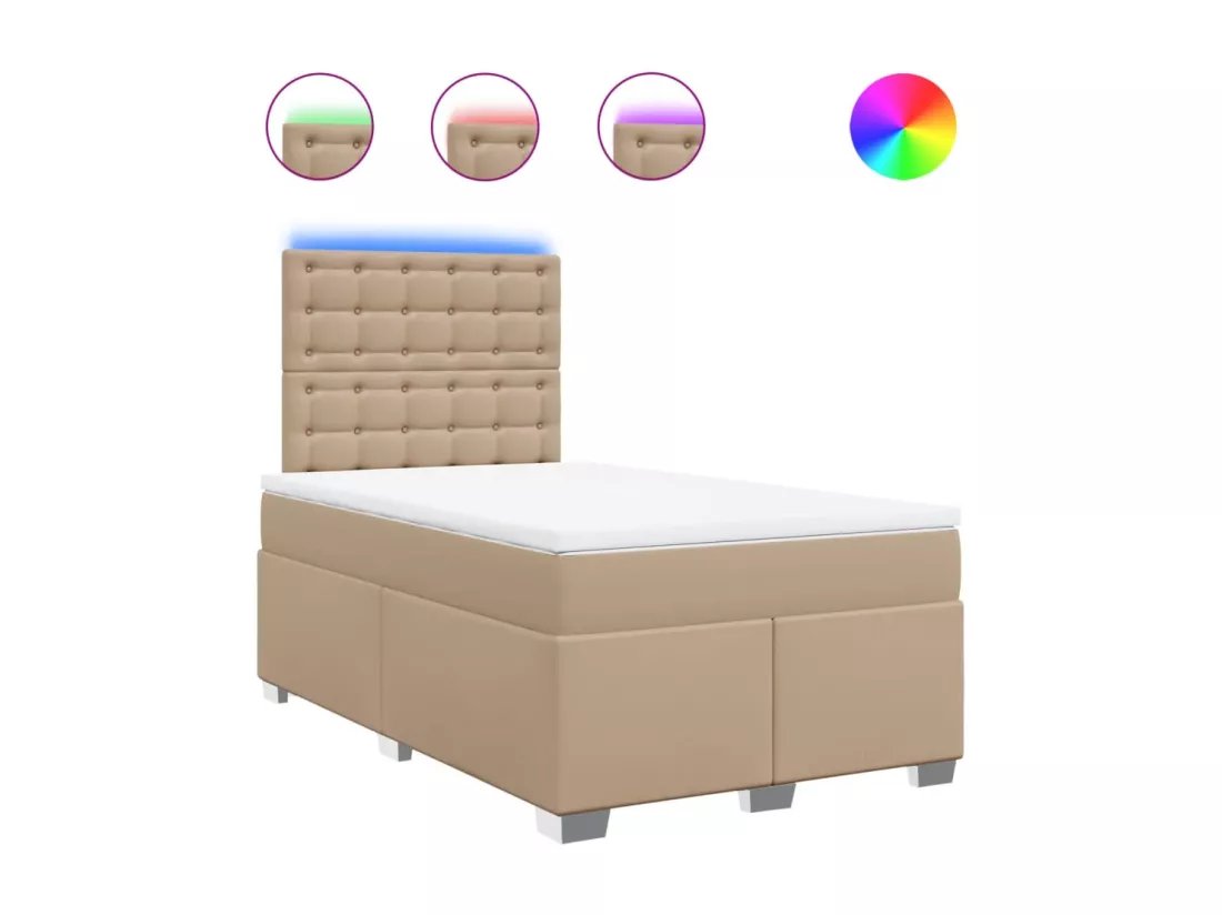 Sommier tapissier avec matelas Cappuccino 120x200 cm