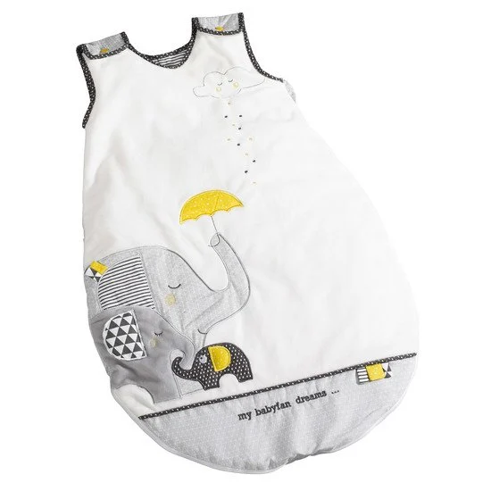 Babyfan sac nid   Blanc / Gris        Petit modèle   de               Sauthon Baby's Sweet Home