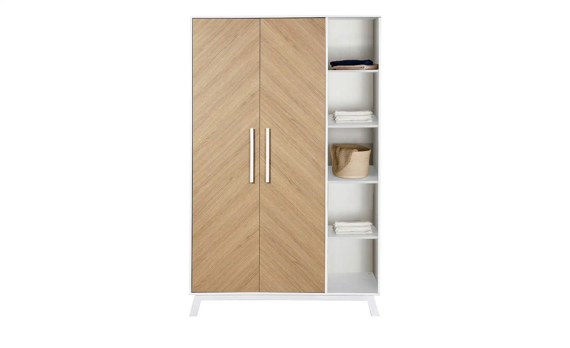 Kleiderschrank Vince Fishbone White