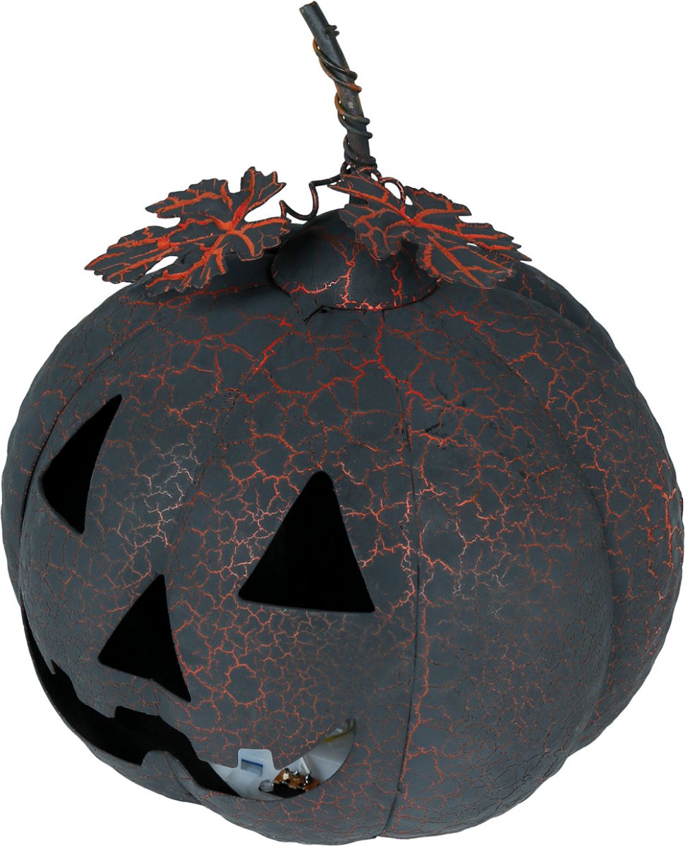 Halloween Decoratie Metalen Pompoen Met Licht 20cm