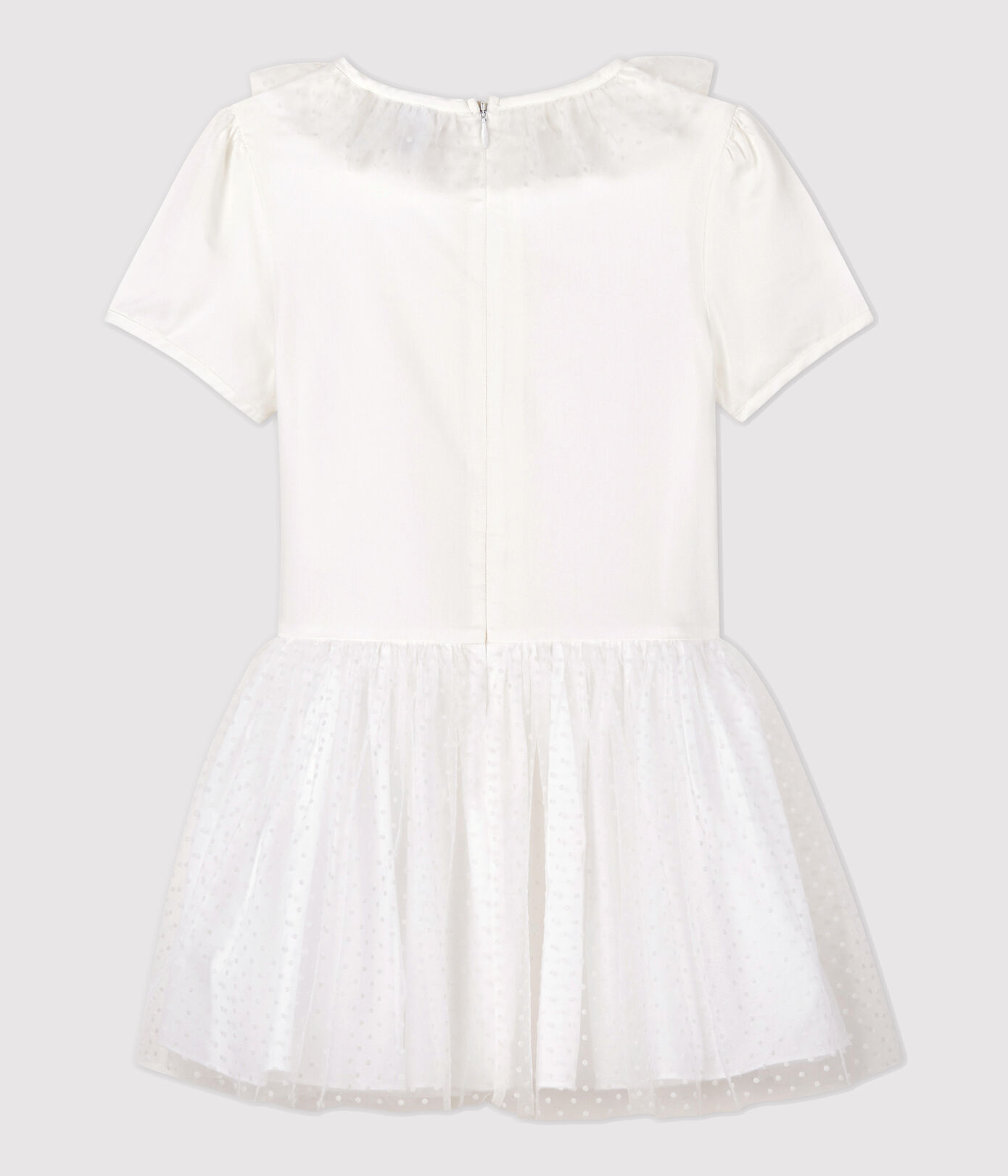 Robe cérémonie en satin et tulle enfant fille