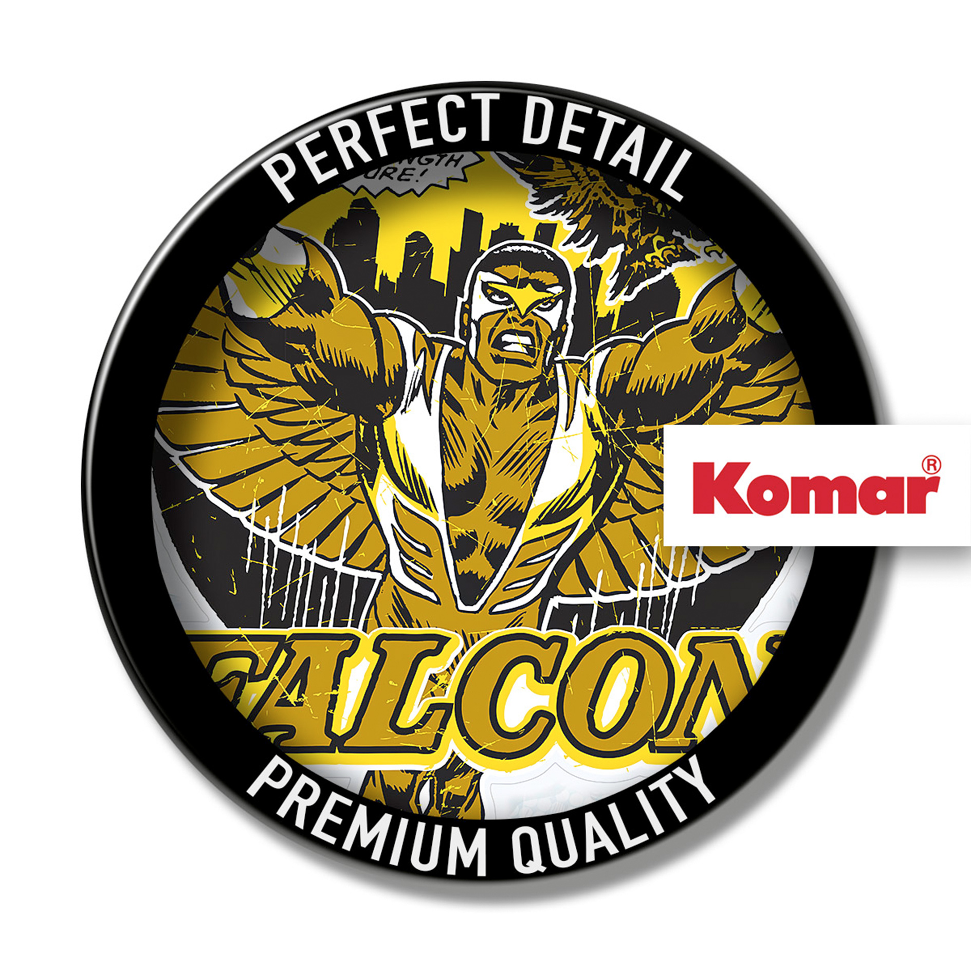 Wandtattoo FALCON GOLD COMIC - gelb-braun-schwarz - 50x70 cm