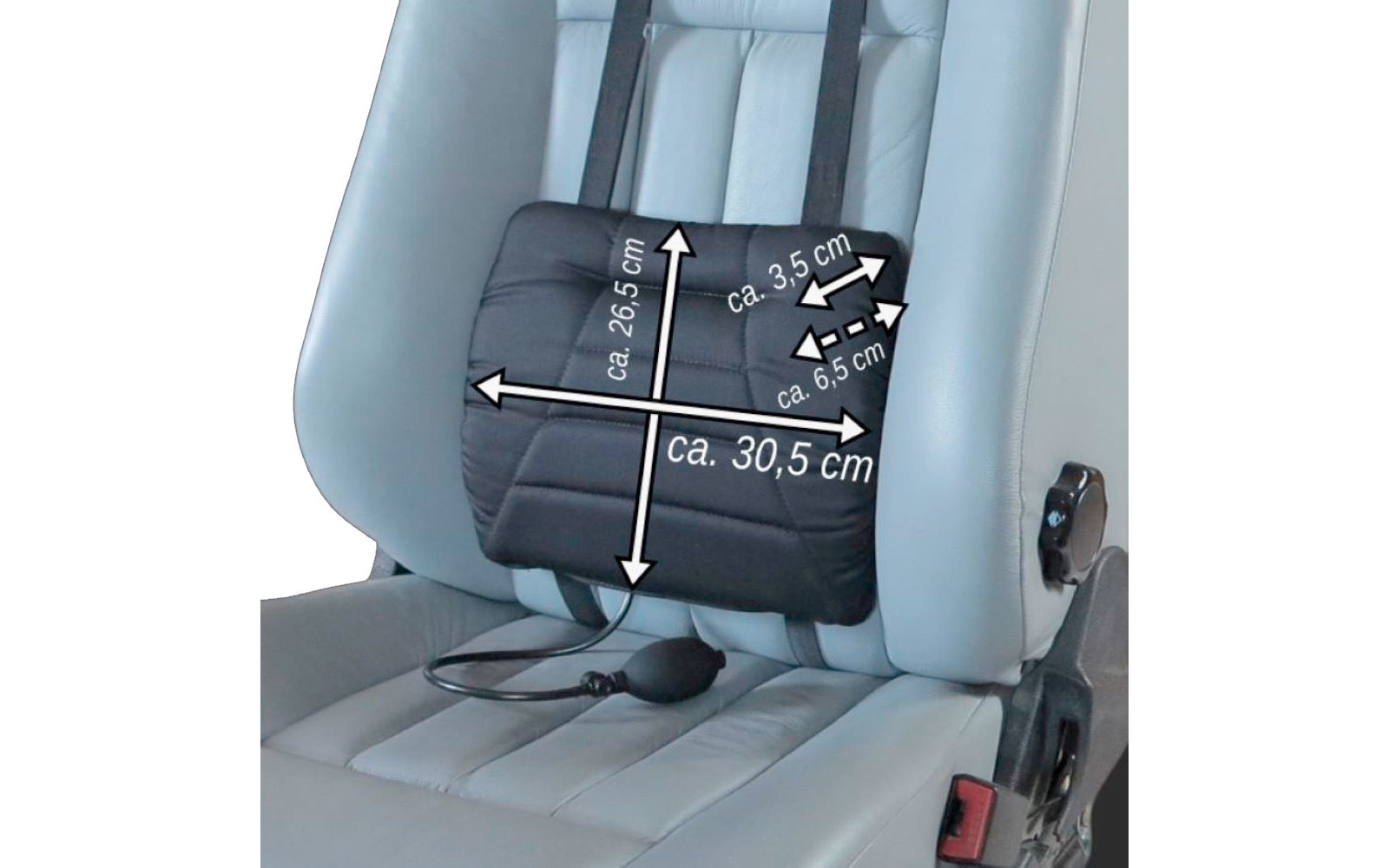 Sitback Comfort Fahrzeug Rückenkissen Schwarz