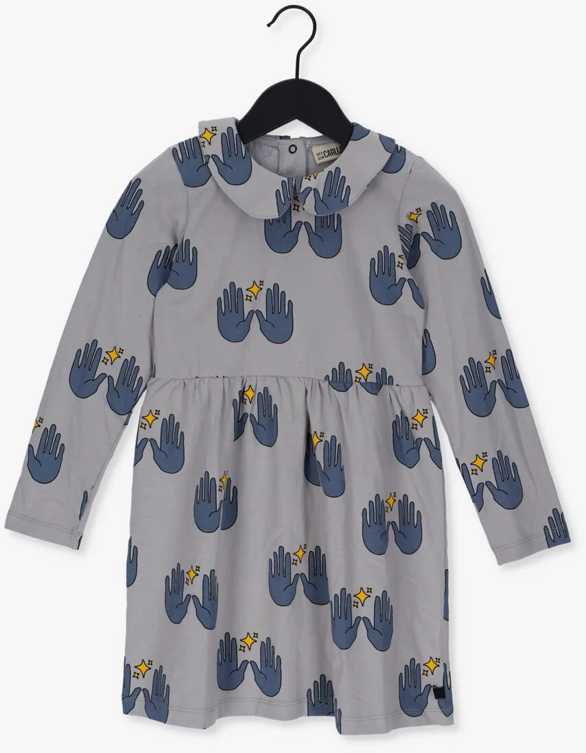 CARLIJNQ grijze carlijnq mini jurk magic - collar dress