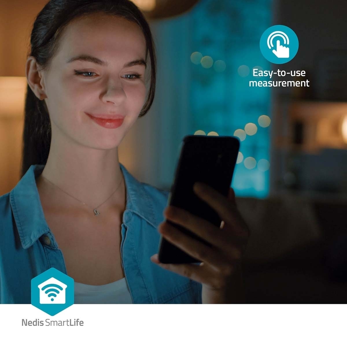 Nedis SmartLife Pulsoksymeter | Bluetooth | OLED-Skjerm | Anti-bevegelse interferens / Auditiv alarm / Oksygenmetning (SpO2) / Perfusjonsindeks / Puls / Sensor med høy presisjon | Hvit