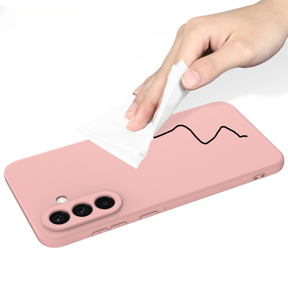 Samsung Galaxy A17 Silikon Case Hülle mit Kameraschutz   Handschlaufe - Rosa