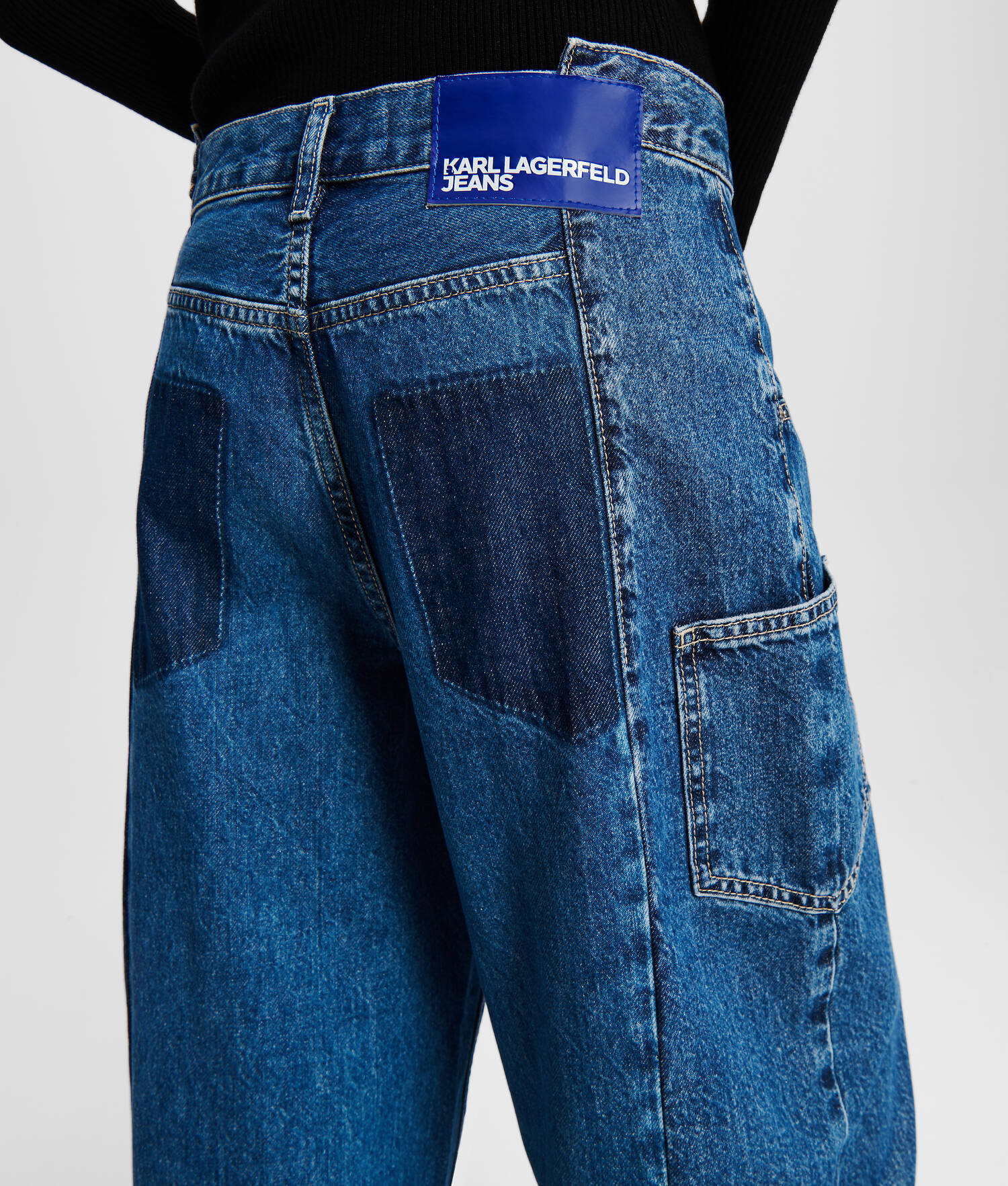 JEAN BAGGY DESTRUCTURÉ TAILLE MI-HAUTE KLJ
