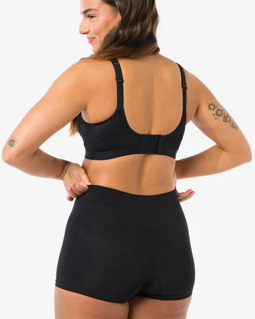 boxer légèrement correcteur avec bambou taille haute noir