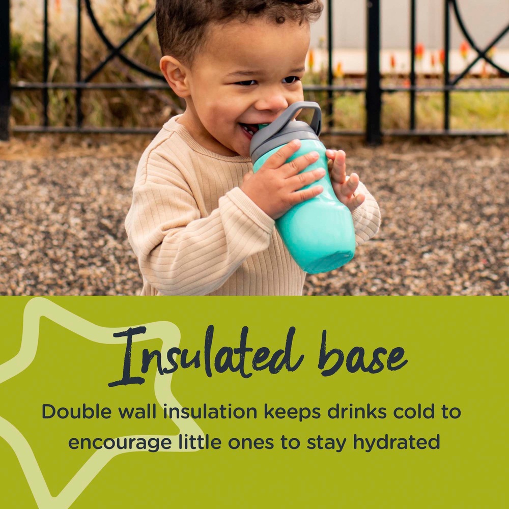 Tommee Tippee Isolierte Sportee Trinkflasche ab 12 Monaten, 2er-Pack, Grün & Türkis
