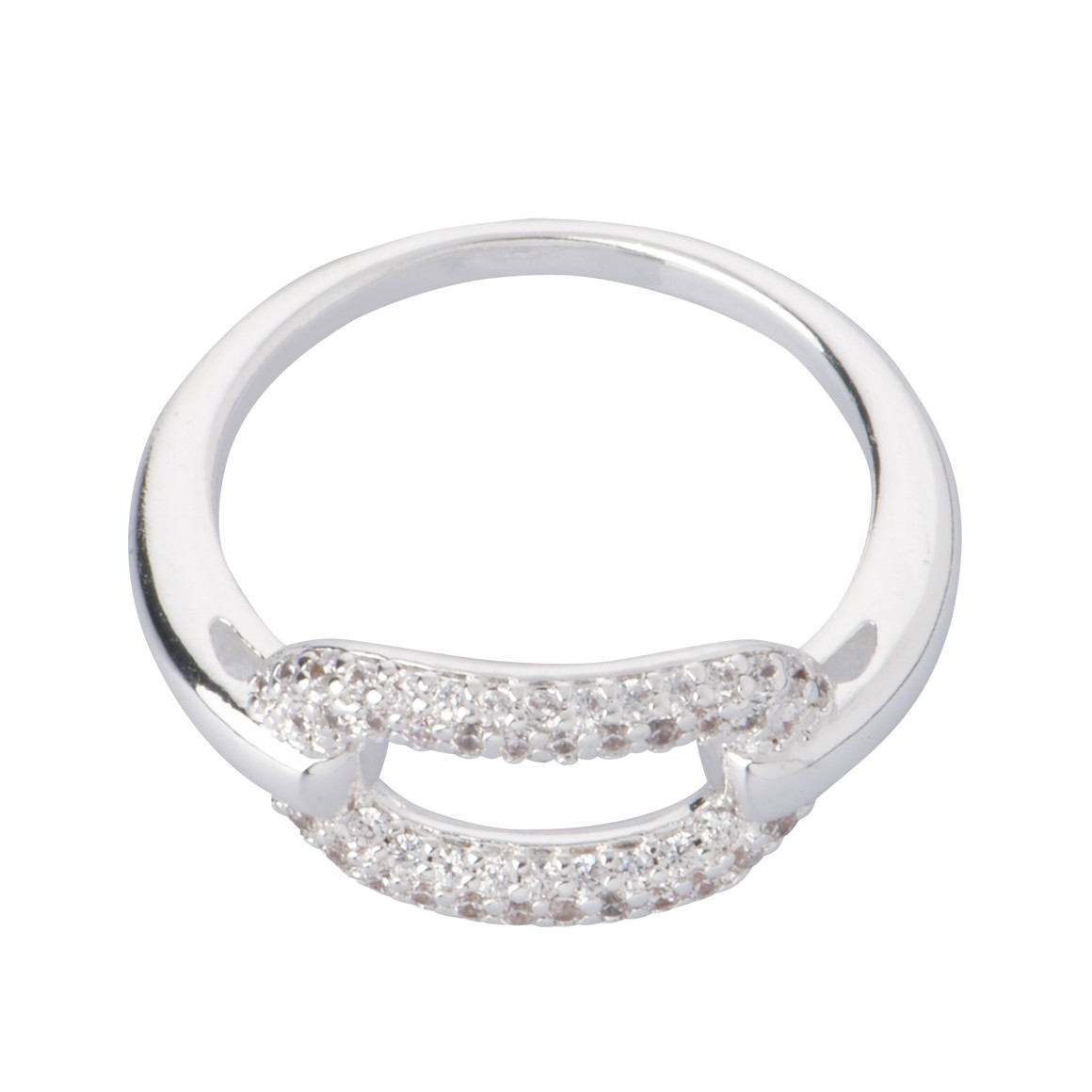 Damen Ring mit Schmucksteinchen silber