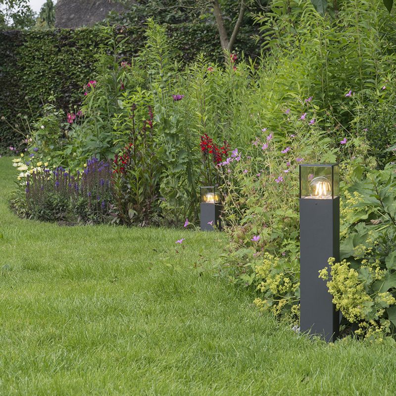 Smart industriële staande buitenlamp antraciet 30 cm incl. Wifi P45 - Denmark
