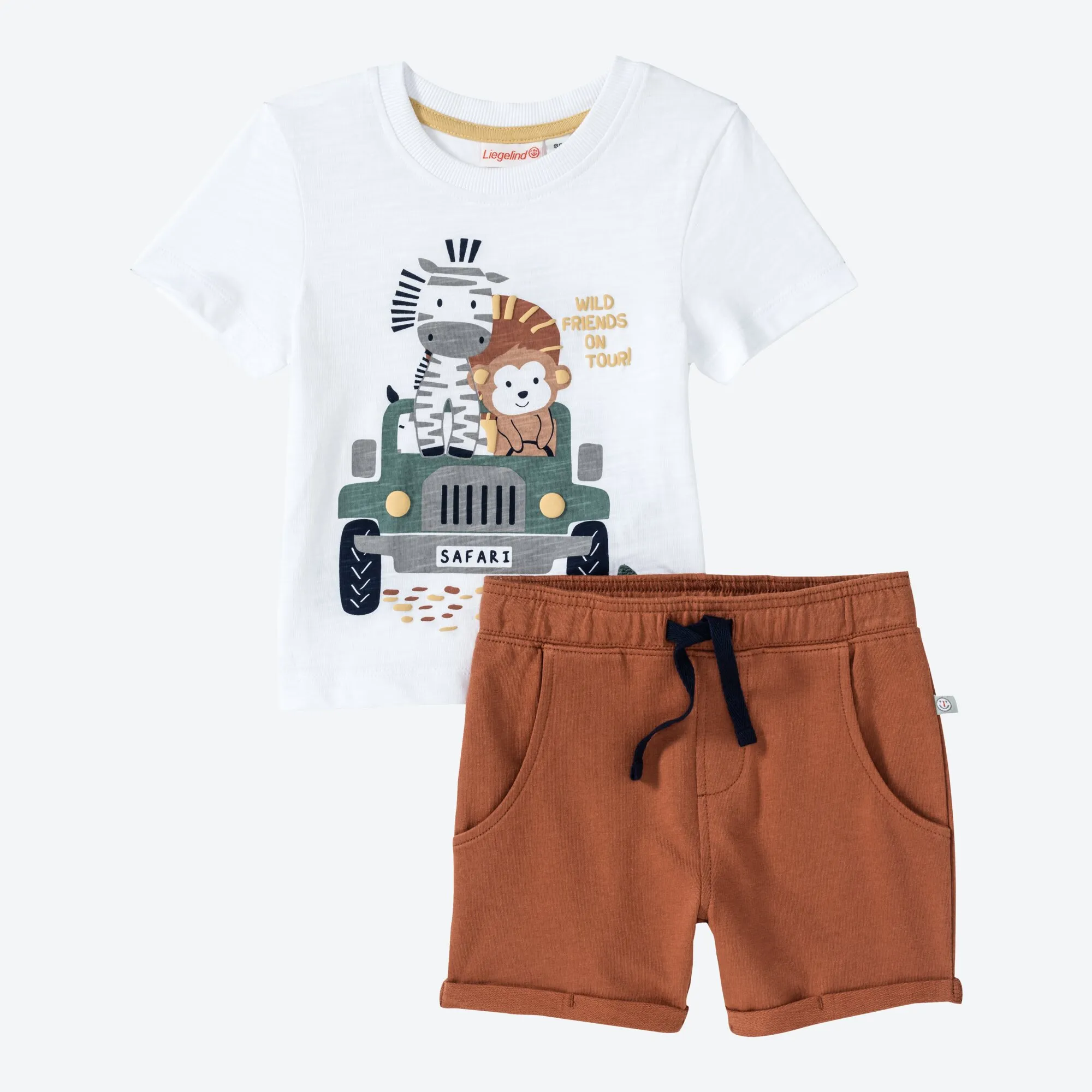 Baby-Jungen-Set mit Tierfreunden, 2-teilig