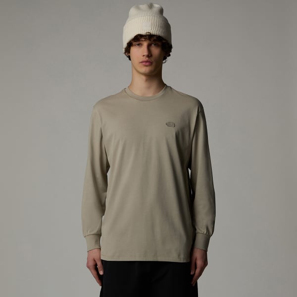 T-shirt THE NORTH FACE NATURAL DYE L/S TEE CLAY GREY NATURAL DYE