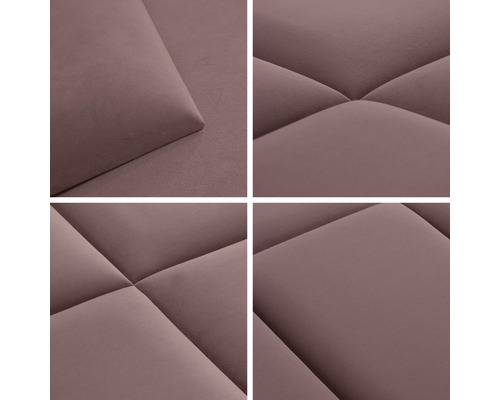 Wandkussen Matt Velvet oudroze fluweellook 30 x 60 cm