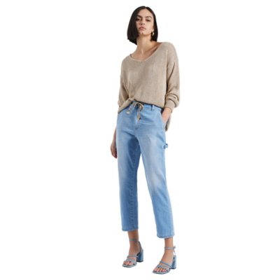 Jean femme Charpentier Bleu Moyen PLEASE