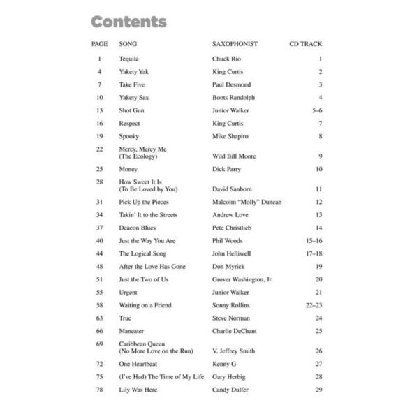 Hal Leonard 25 Great Sax Solos