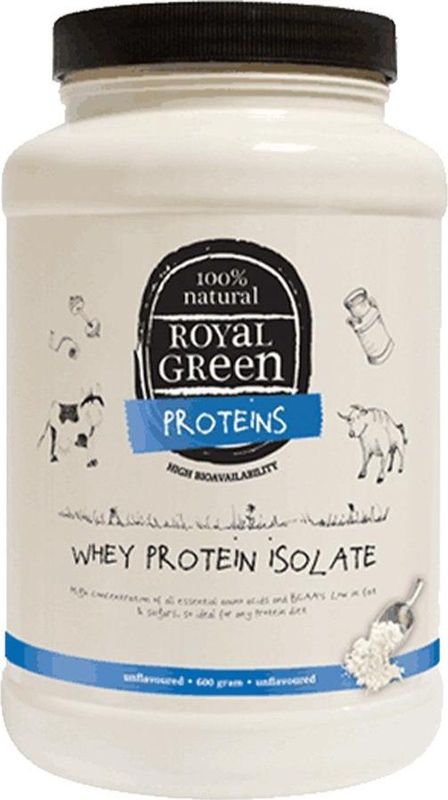 Royal Green - Whey Protein Isolate - Eiwitshake - 600 Gram - 100% Pure Wei-eiwit