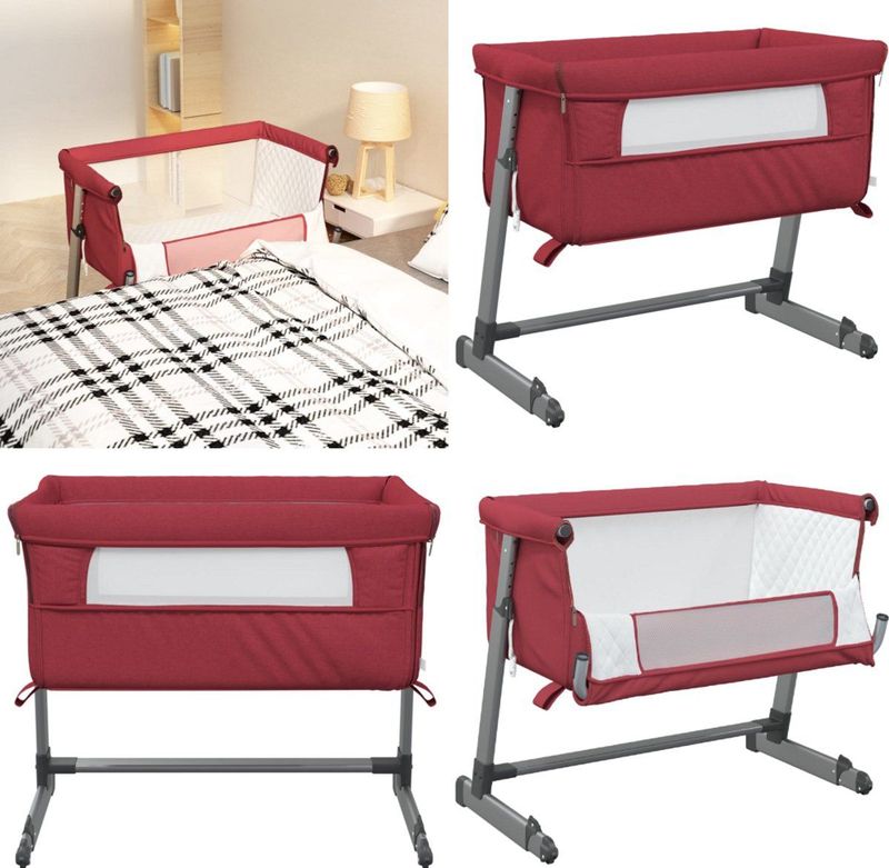 vidaXL - Babybox - Rood - Met Matras - Babybedje - Babyledikantje