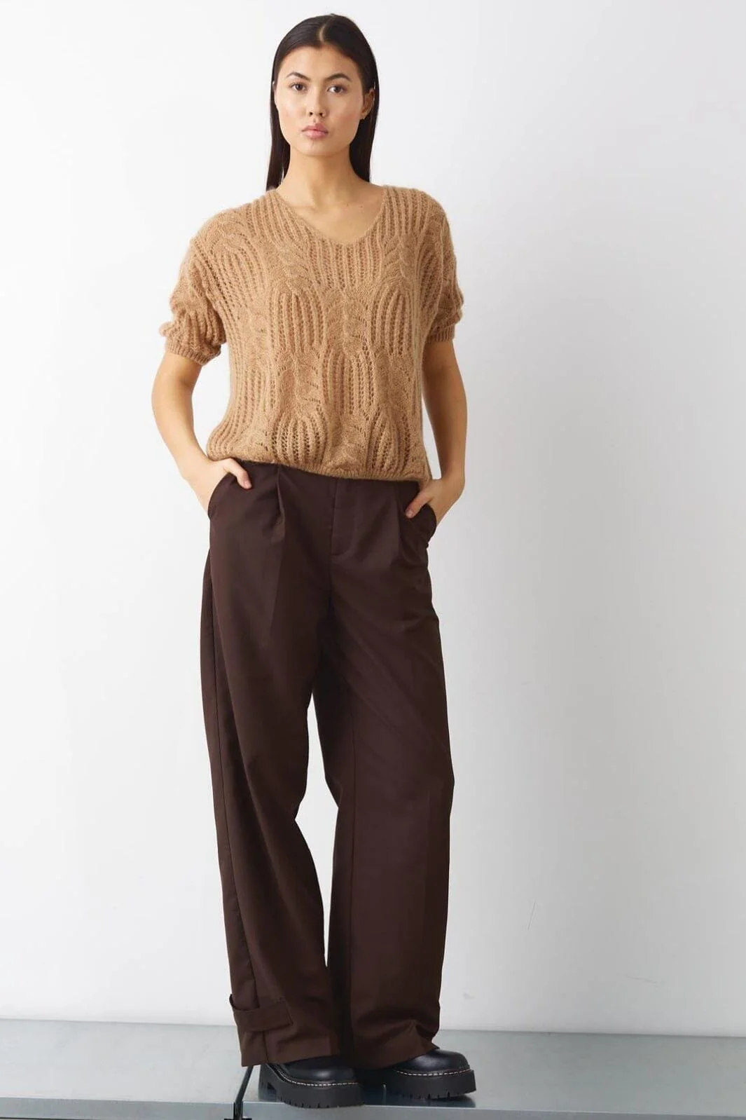 Noella Joann Pants 1021 chocolate brown