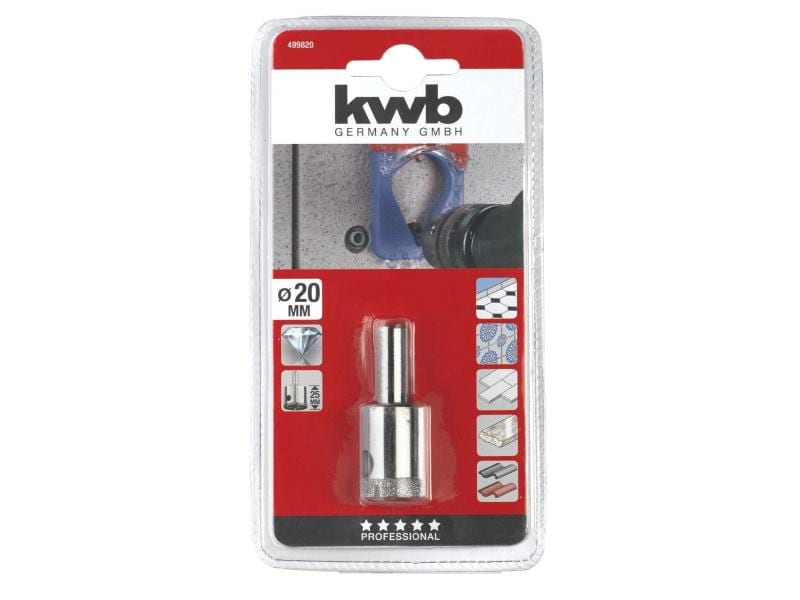 kwb Lochsäge Diamant 20/25 mm Lochsägen DIAMANT bestreut für Dübellöcher, Wasseranschlüsse und Wasserleitungen