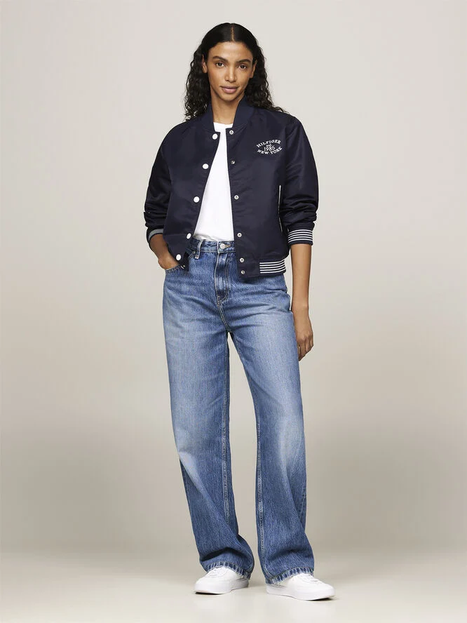 Tommy Hilfiger NON-PADDED VARSITY BOMBER JACKET Desert sky
