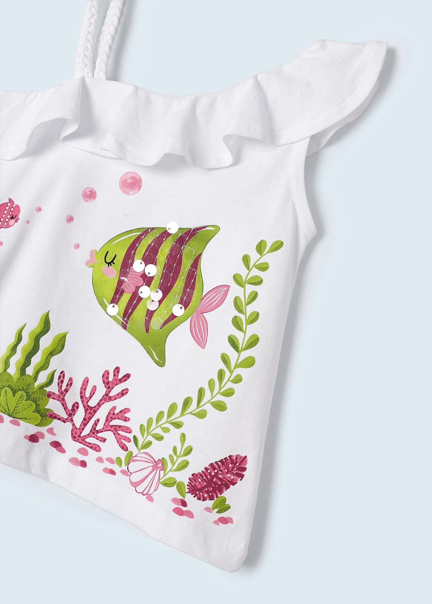 Conjunto de duas peças em algodão sustentável para meninas
