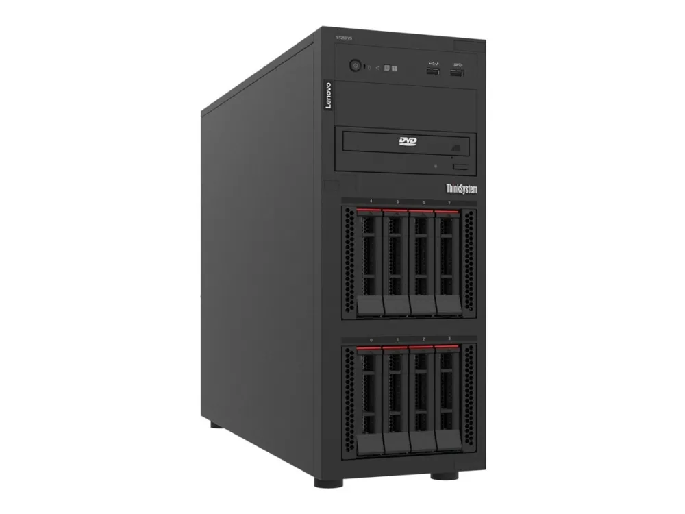 Lenovo ThinkSystem ST250 V3 7DCE - Server - tower 4U - envejs - 1 x Xeon E-2436 / op til 5 GHz - RAM 32 GB - hot-swap 2.5