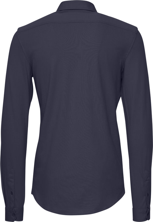 Casual Friday CFARTHUR LS BU jersey piquet shirt Dark navy