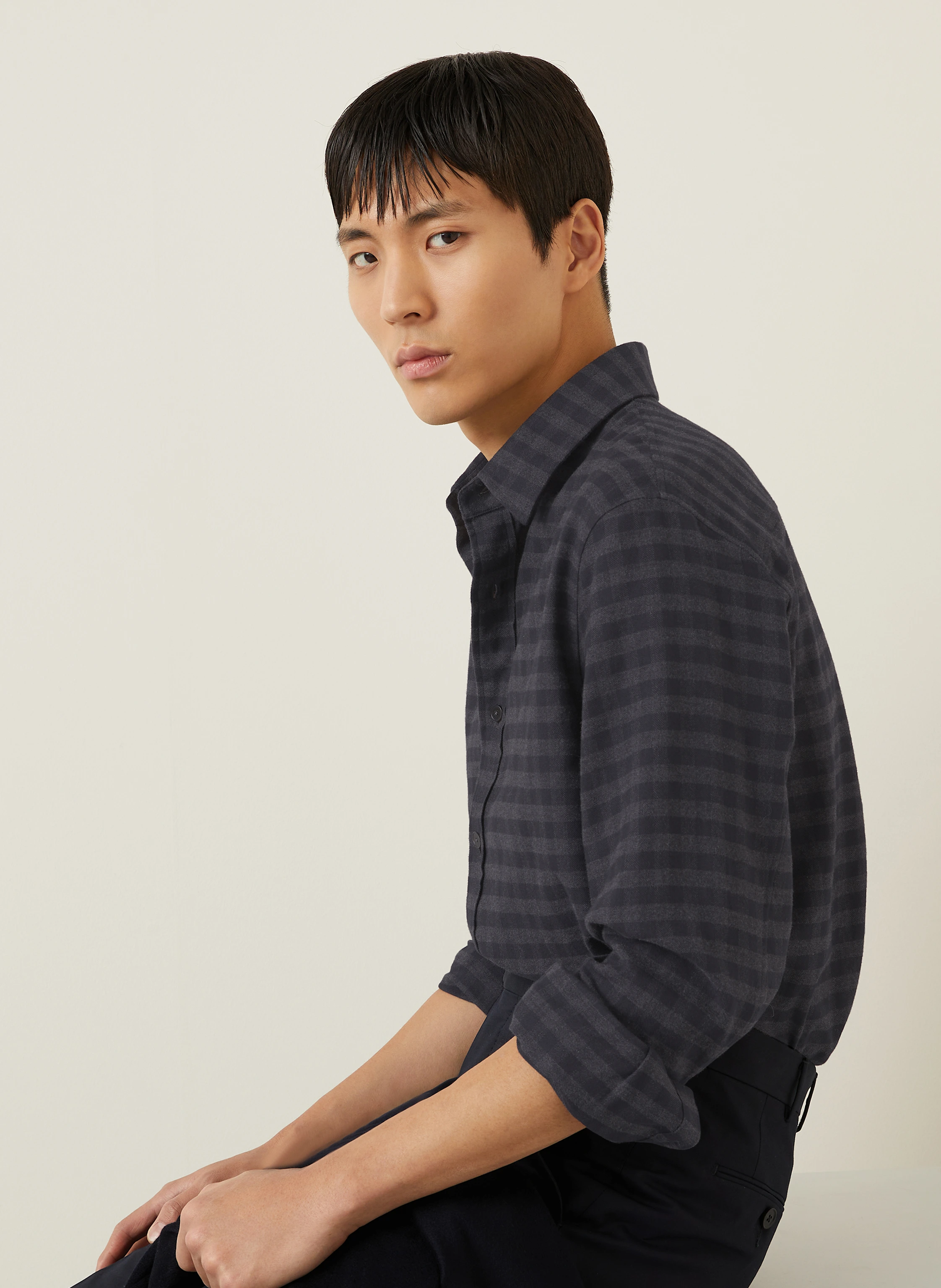 ZEGNA Flanellhemd Regular Fit