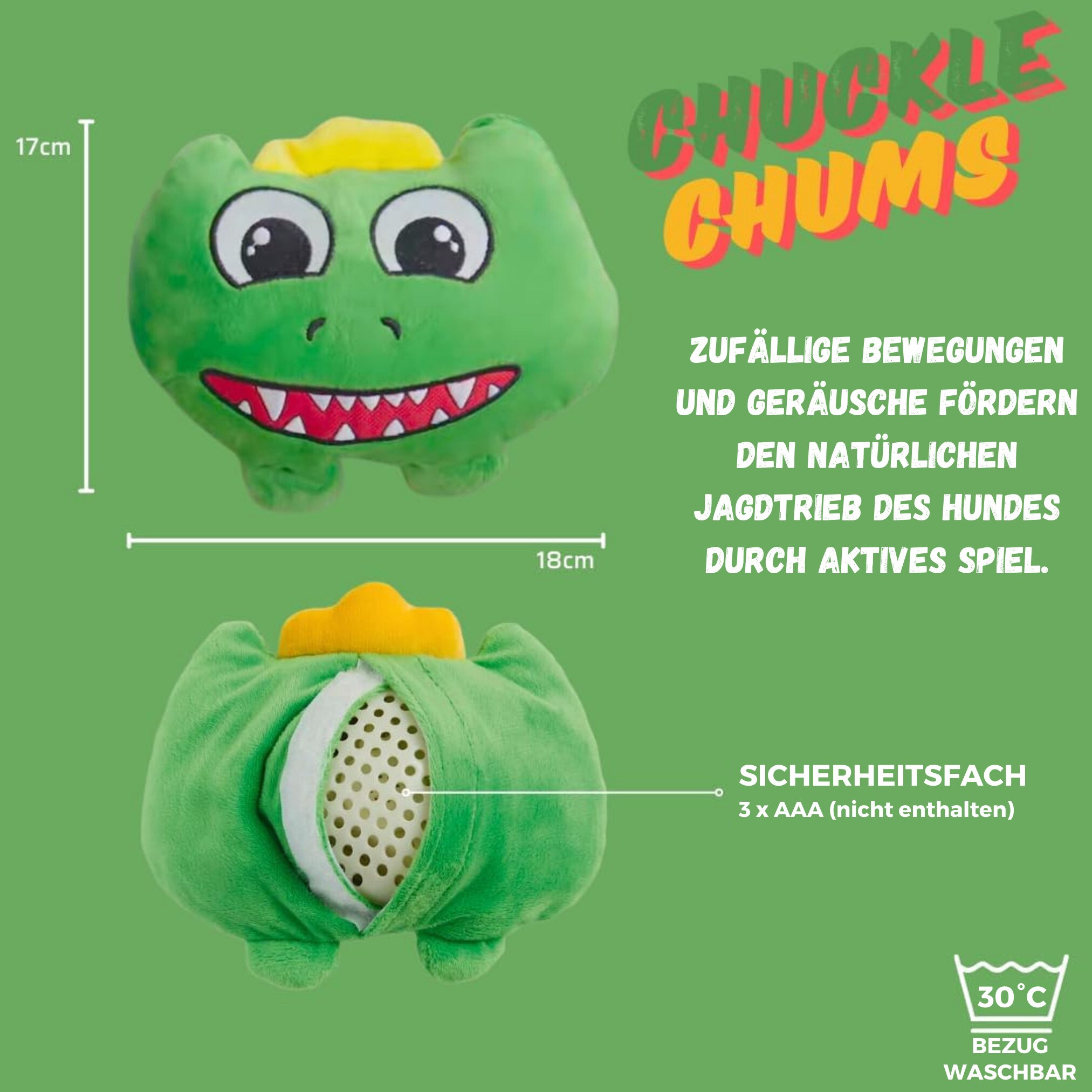 Best Direct® Interaktives Plüsch Hundespielzeug - Kauspielzeug Chuckle Chums