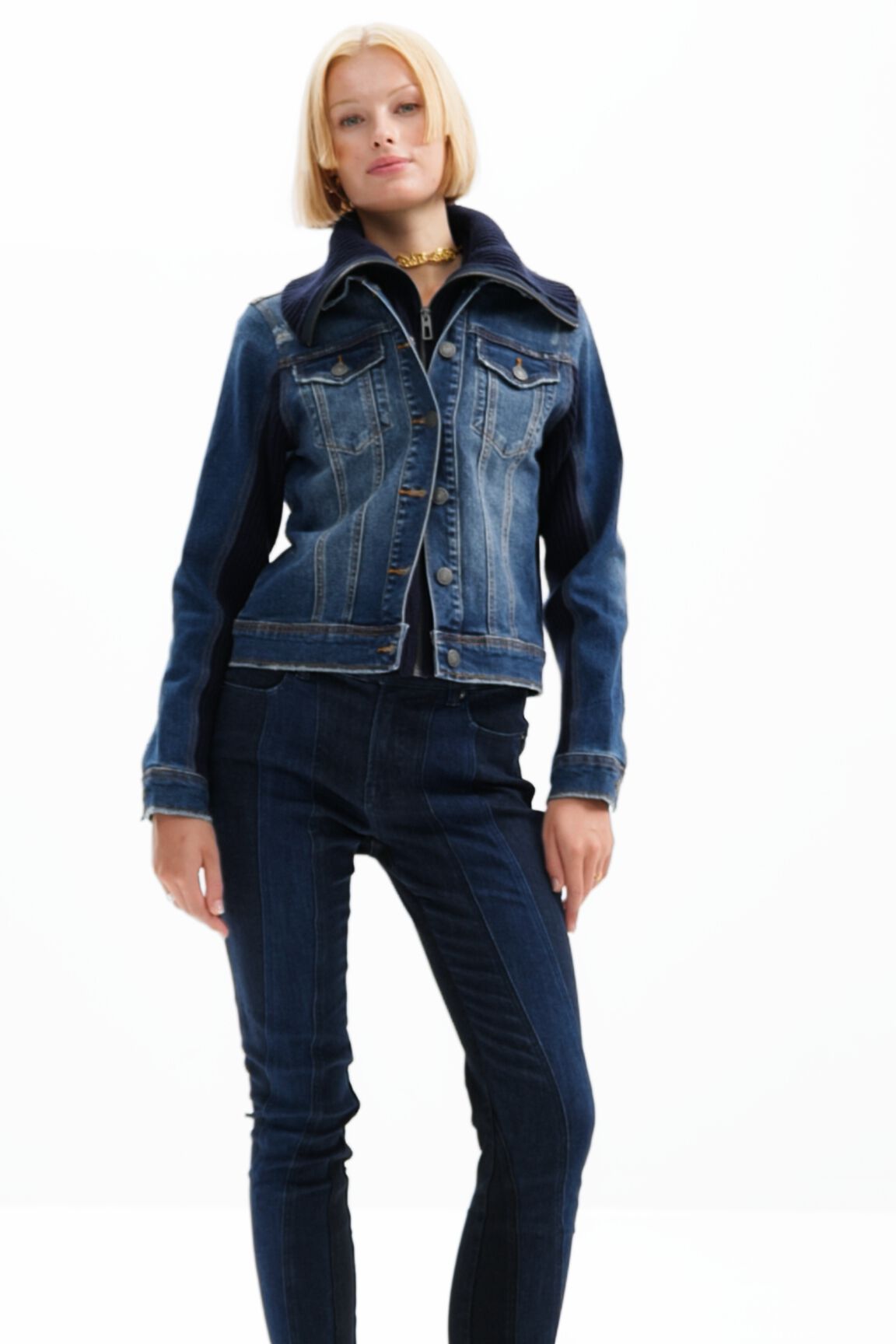 Veste jean hybride