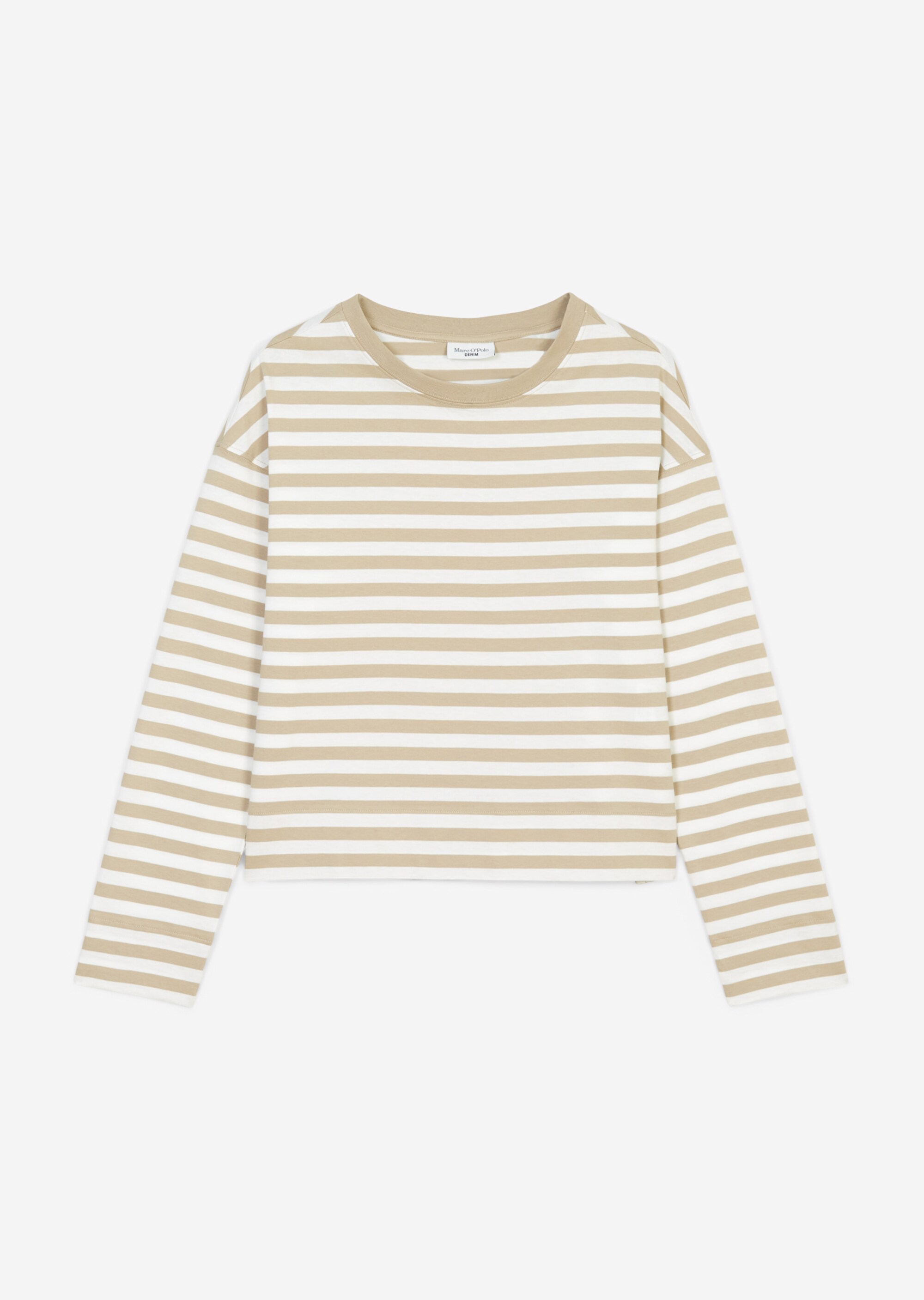 Ringel-Longsleeve loose aus garngefärbter Bio-Baumwolle