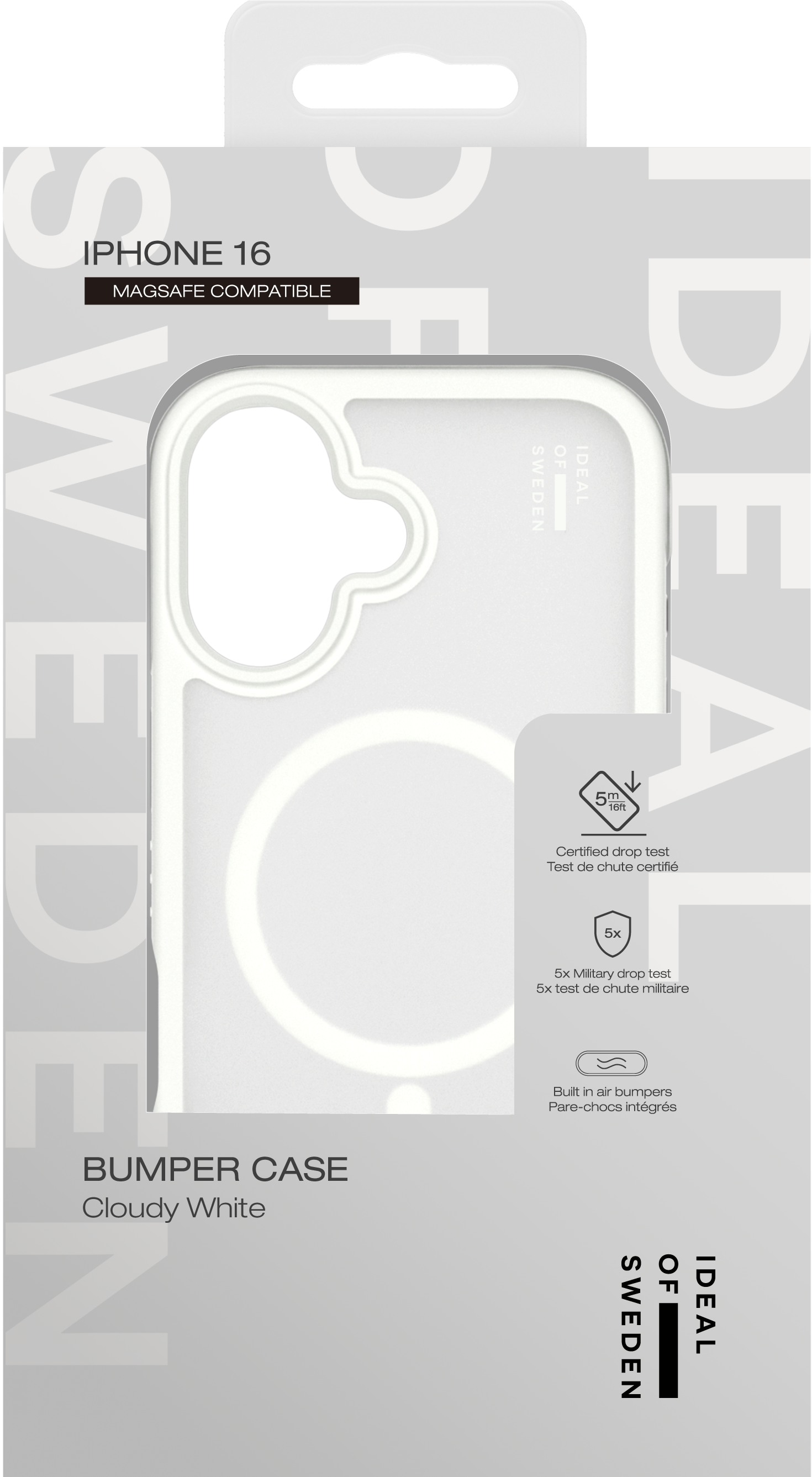 iPhone 16 MagSafe Hardcase Hülle Bumper Case Recycled (IDBPCMS-I2461-517) - Cloudy White