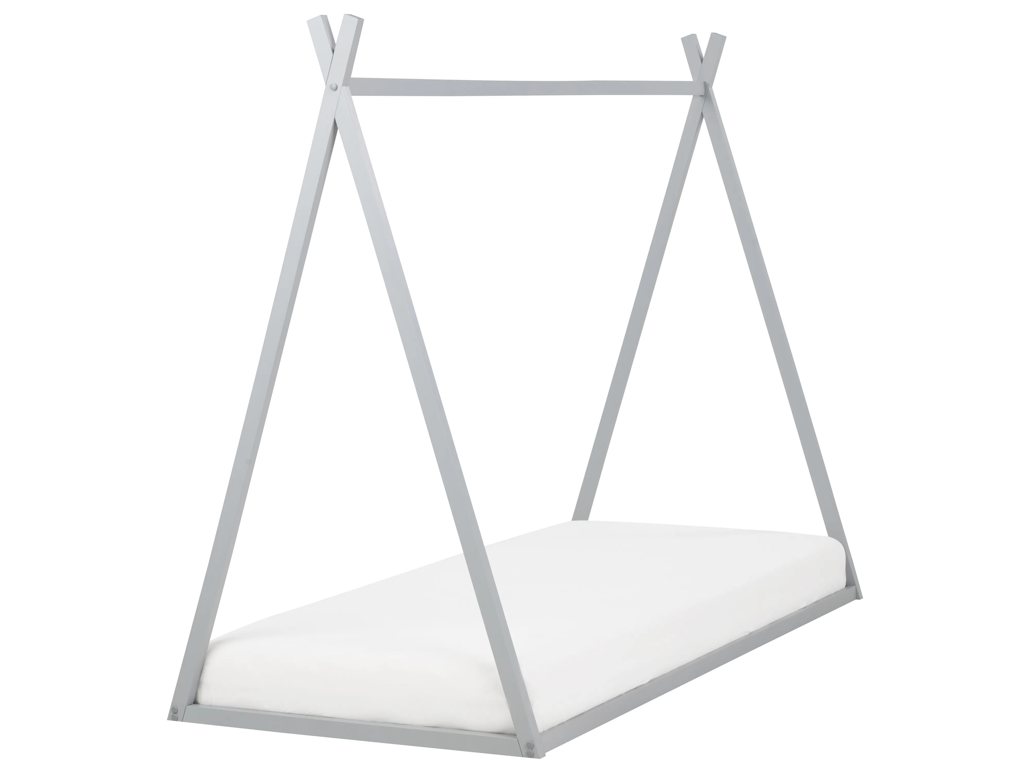 Kinderbed Tent Dennenhout SAURAT 90 x 200 cm Grijs