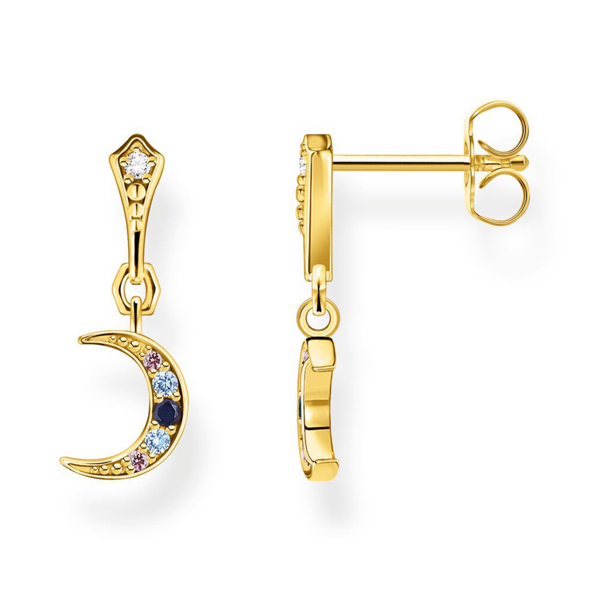 Boucles d'oreilles Thomas Sabo Royalty lune plaquéor