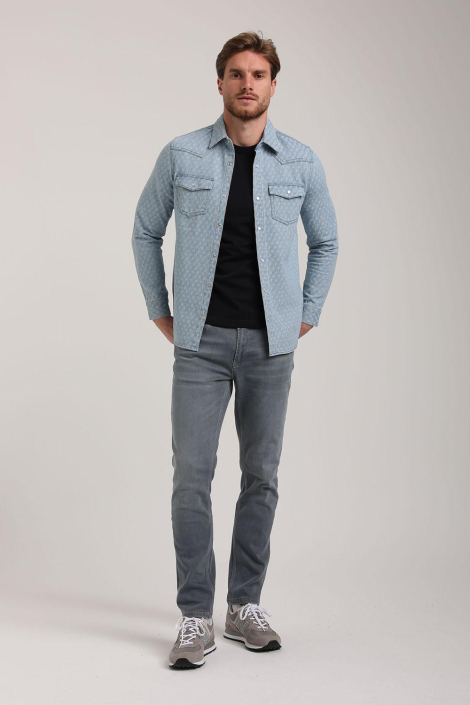 Gabbiano blauwe heren overhemd