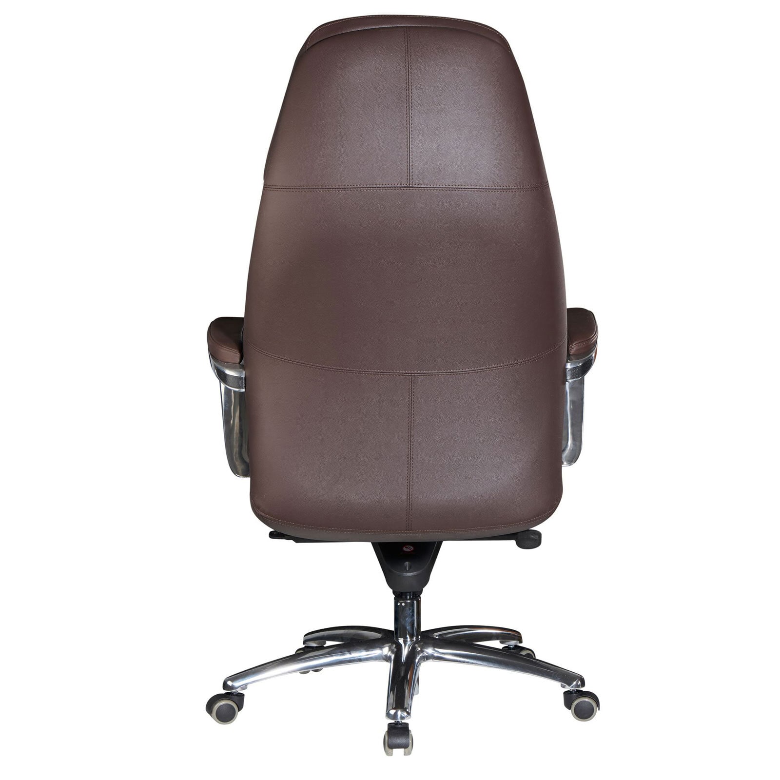 CASAVANTI Chefsessel mit Armlehnen Silberfarbig/ Braun Leder