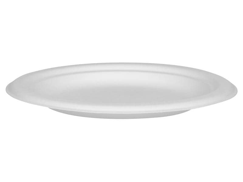 FURBER Einwegteller Ø 17.5 cm, 50 Stück, Weiss Teller aus umweltfreundlichem Rohstoff
