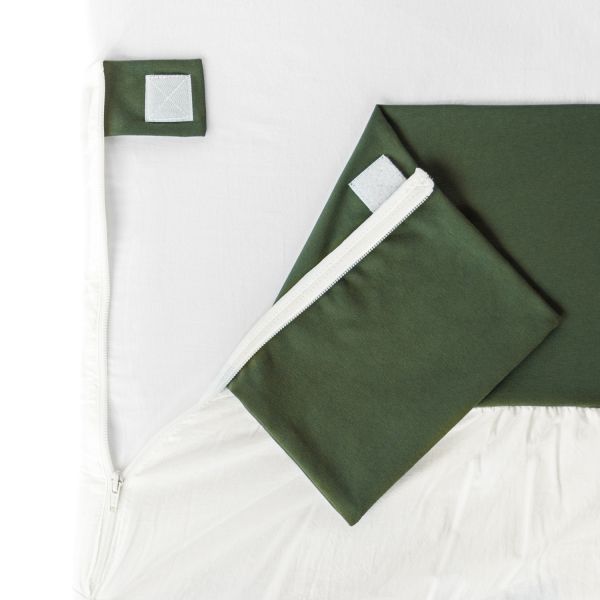Fedde & Kees Nunki Co-Sleeper Laken Botanisch Groen / Off White 50 x 90 cm