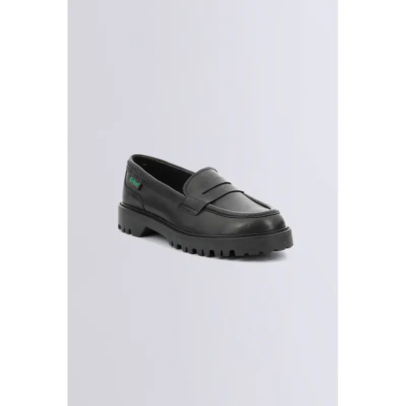 Kick deck Noir MOCASSINS Cuir  Femme