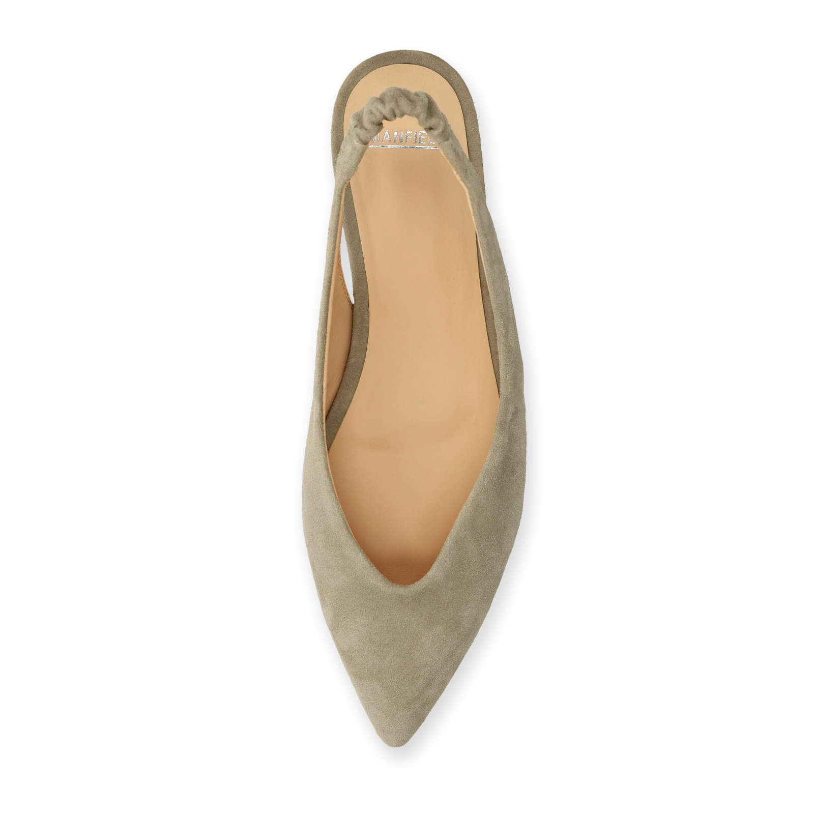 Groene suède slingbacks