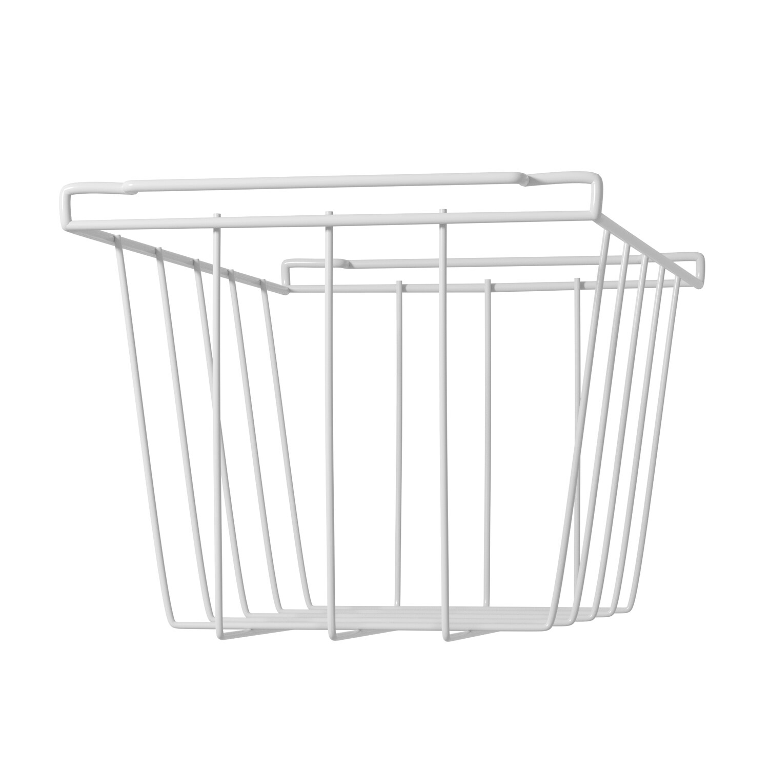 TroniTechnik® Aufbewahrungskorb 41,5cmx16cmx20cm , Einlegekorb Gefrierschrank Organizer, Drahtkorb aus Eisen mit PE-Beschichtung, Weiß