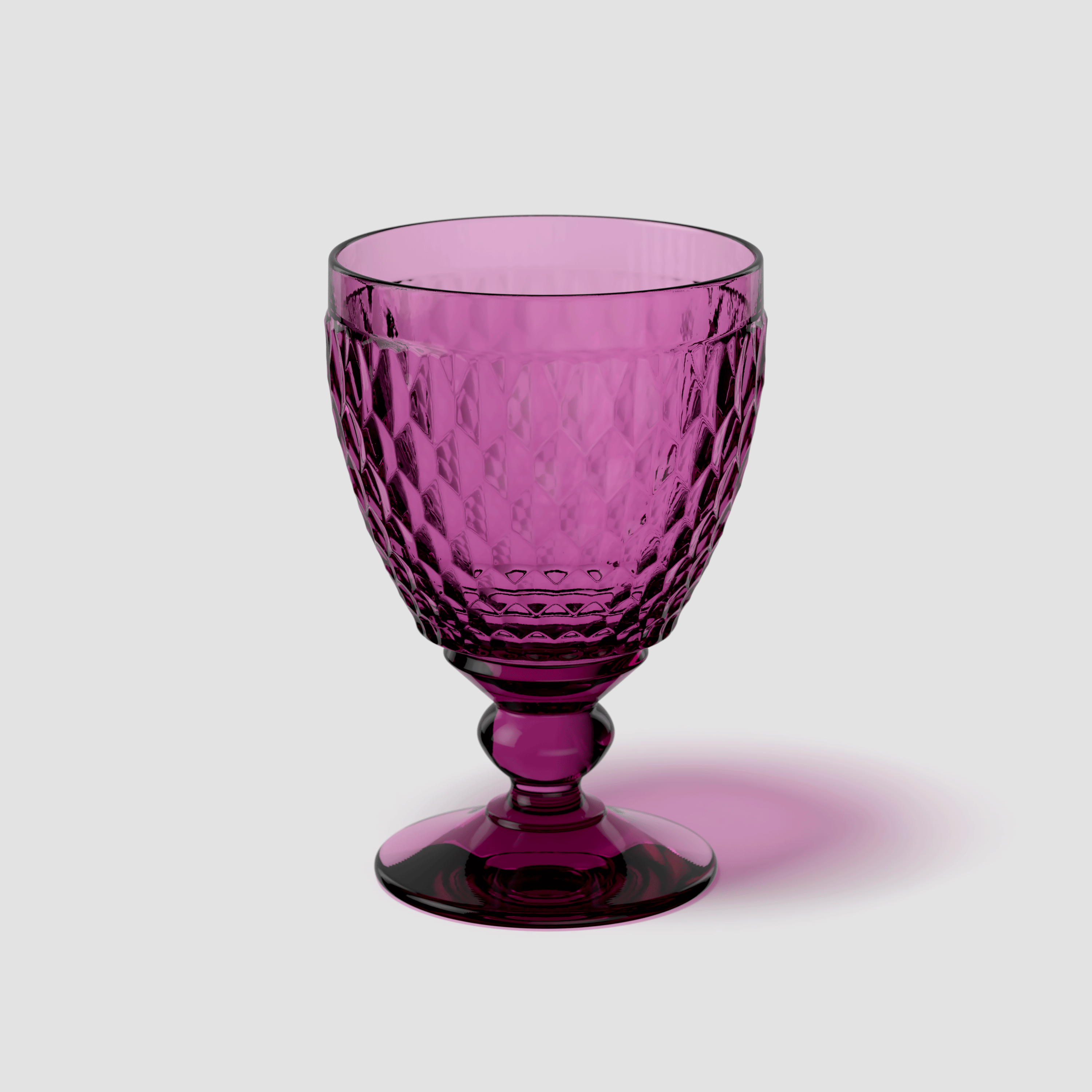 Boston Water goblet Purple, 8.5 oz, crystal glass