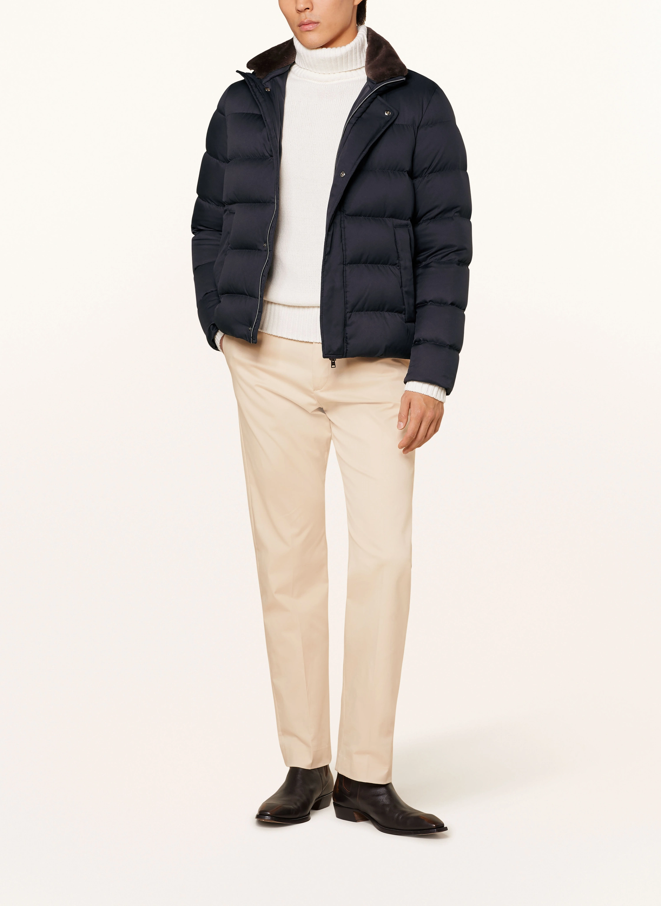 HERNO Daunenjacke mit abnehmbarem Kunstfell