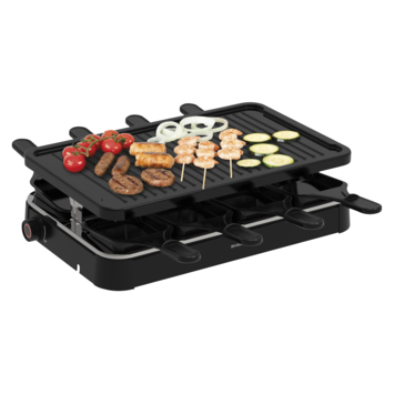Inventum GR803B  Gourmetset 8 persoons - 1200 watt Zwart